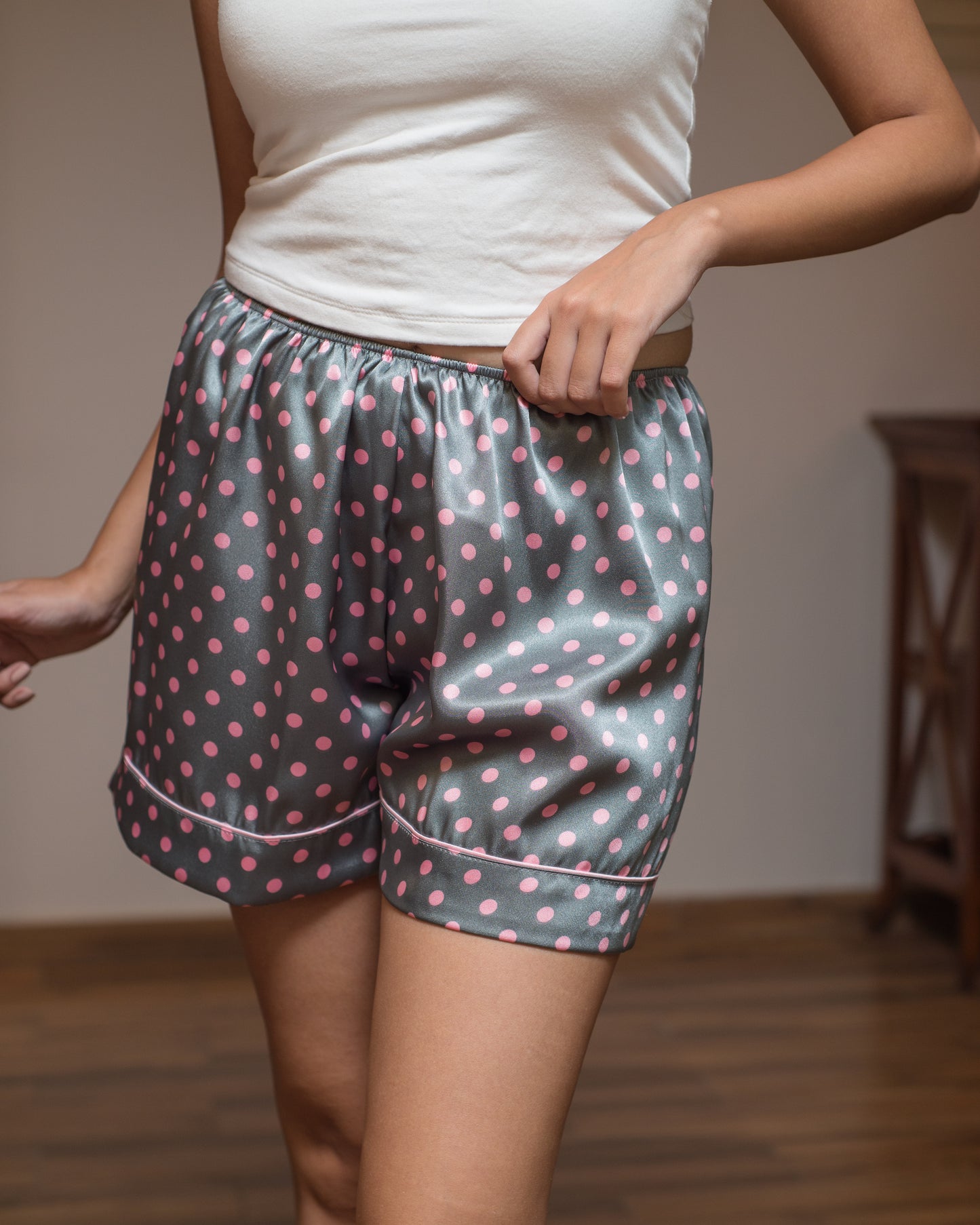 Dot Satin Shorts