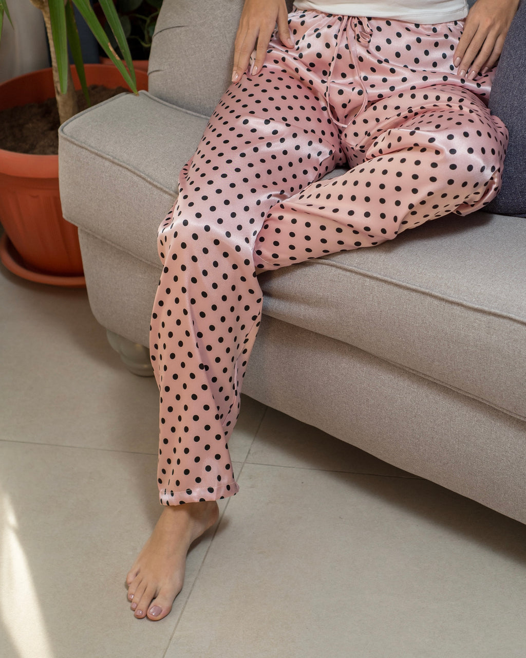 Dot Satin Pants