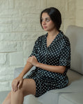 Dot Satin Short Pajama Set