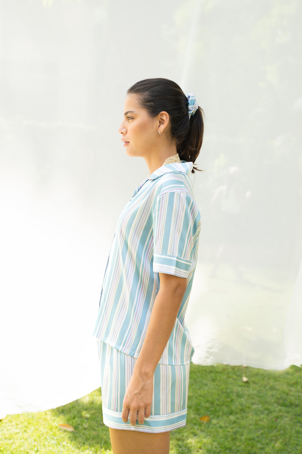 Short Pajama Set - Soft Stripe