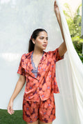 Short Pajama Set - Terracotta Bloom