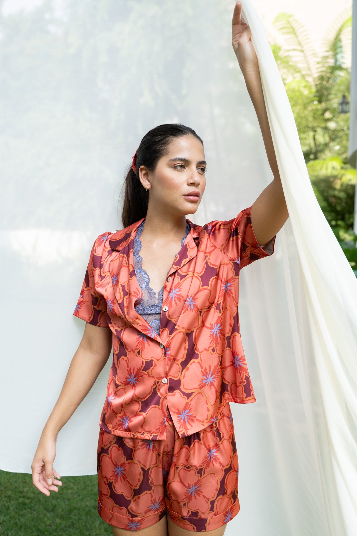 Short Pajama Set - Terracotta Bloom