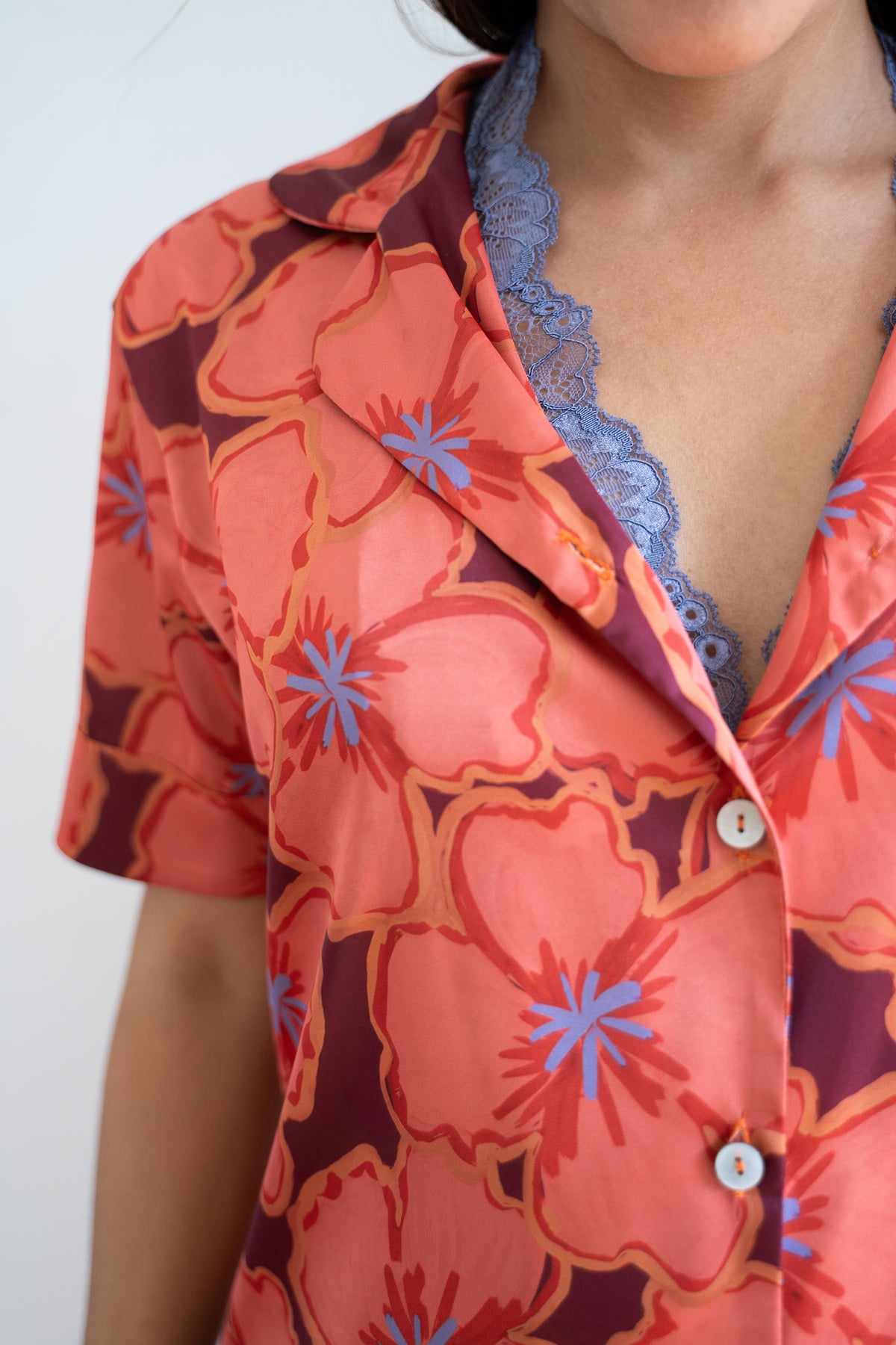Short Pajama Set - Terracotta Bloom
