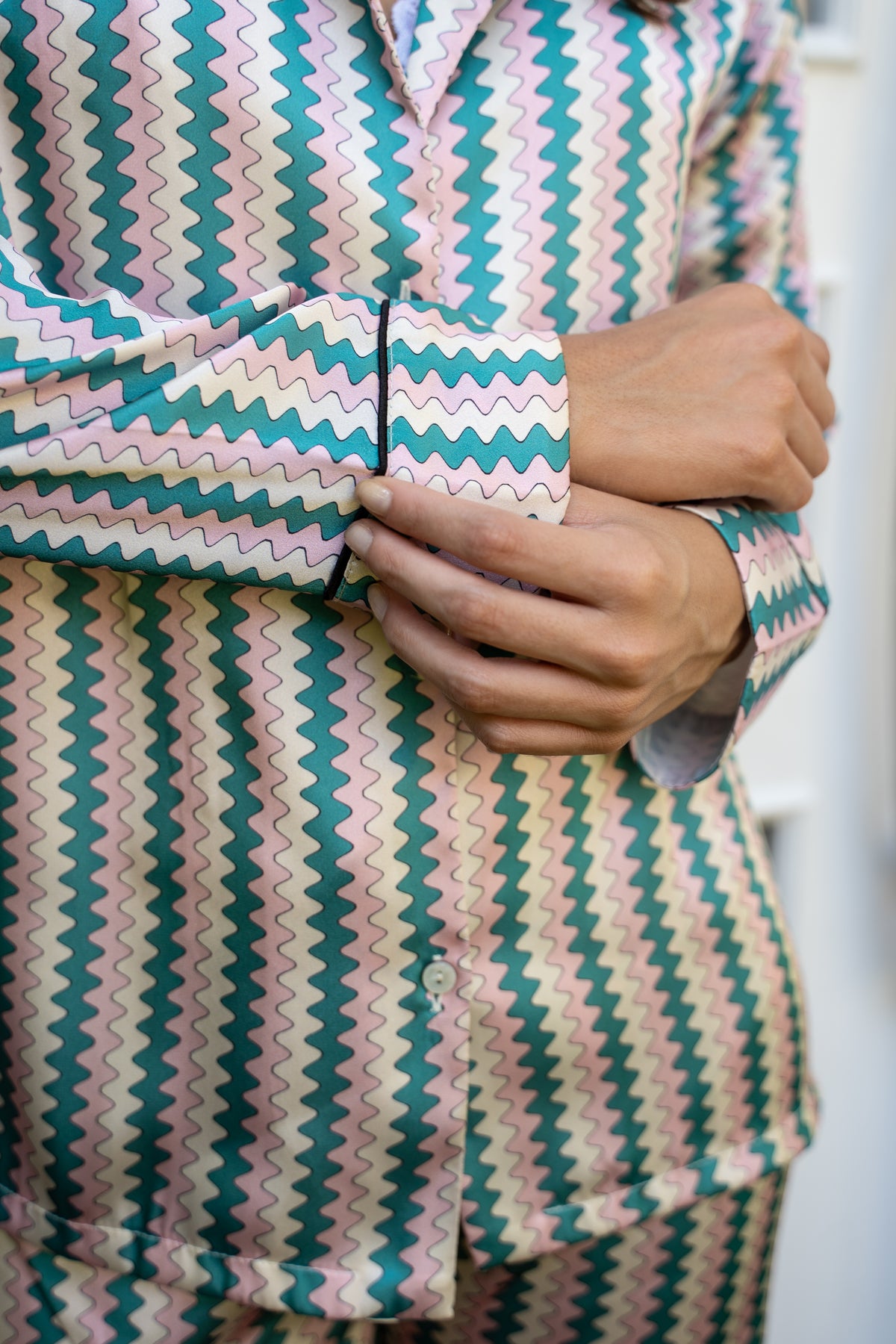 Long Pajama Set - Stripe Illusion
