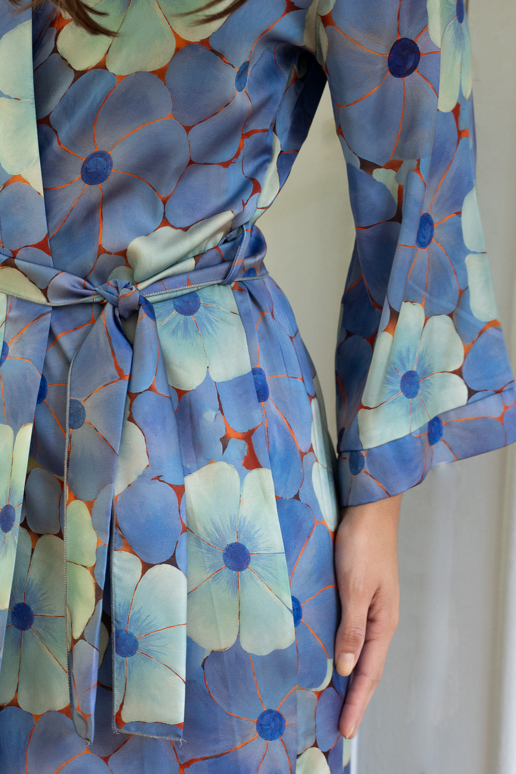 Midi Robe - Sky Petals