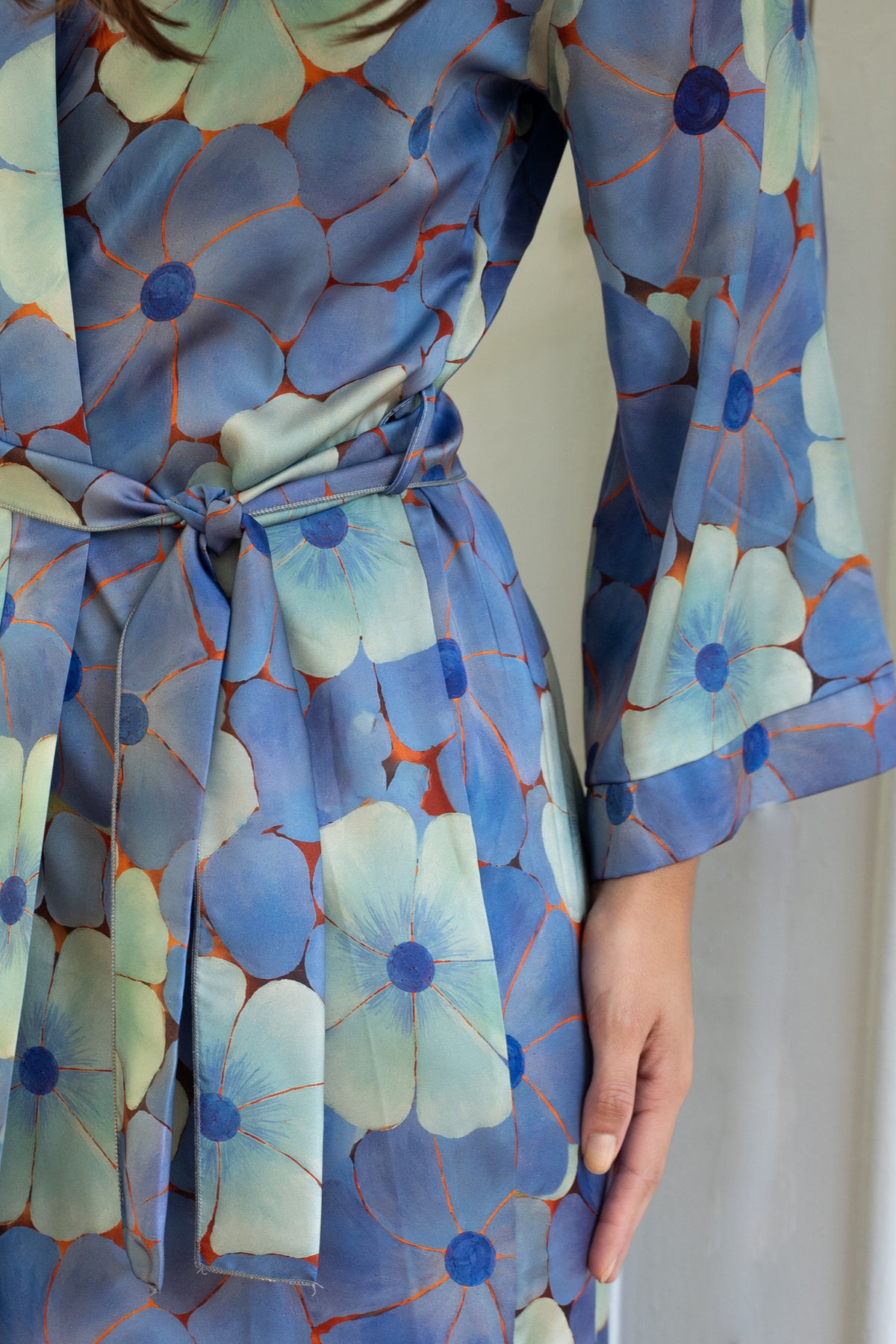 Midi Robe - Sky Petals