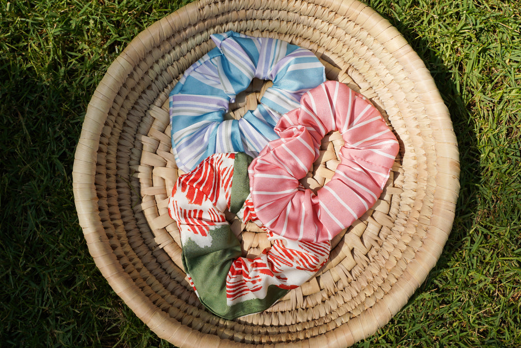 Silk Hair Scrunchie - The Daily Trio