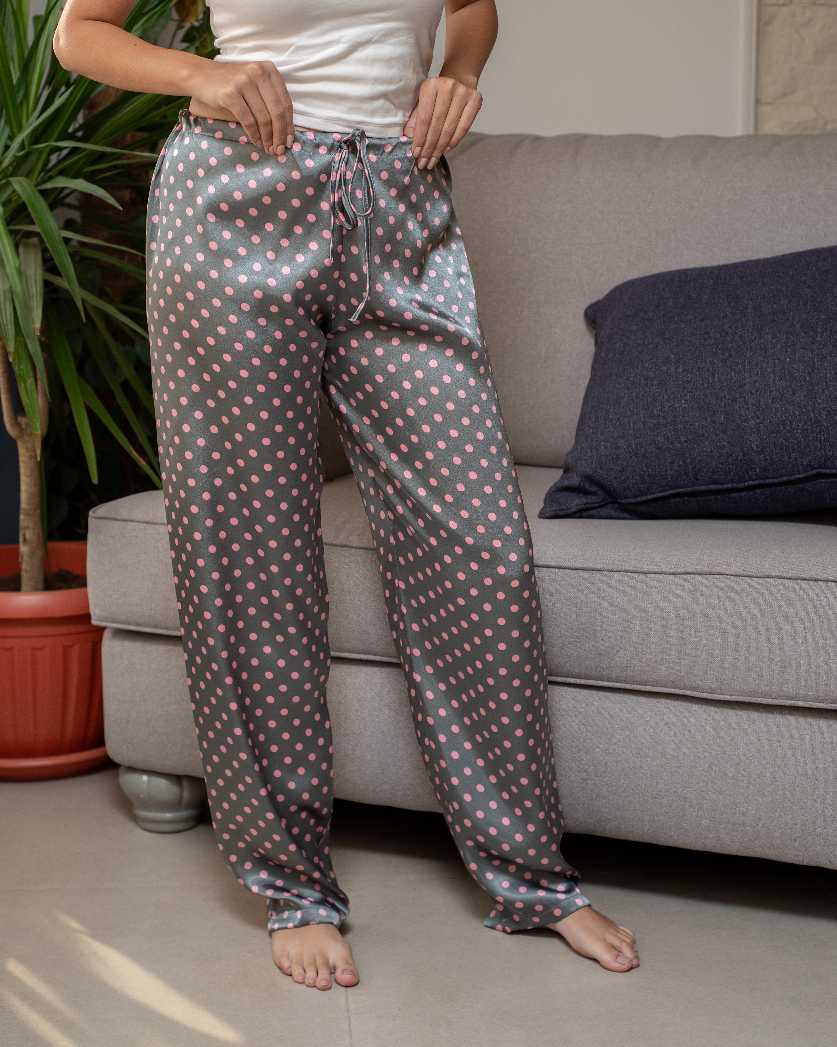 Dot Satin Pants